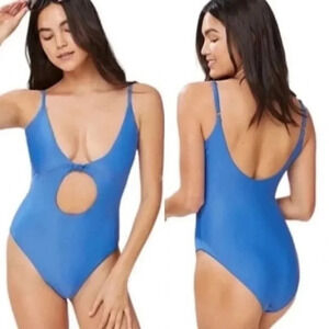 Andie Swim The Santorini One Piece Horizon Blue Eco Nylon Size Medium